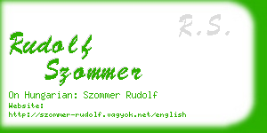 rudolf szommer business card